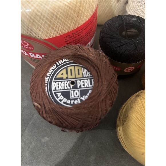 Various Lot Of 6 Larger And Four Smaller Balls Of Crochet Yarn Some New, Used - Picture 3 of 10